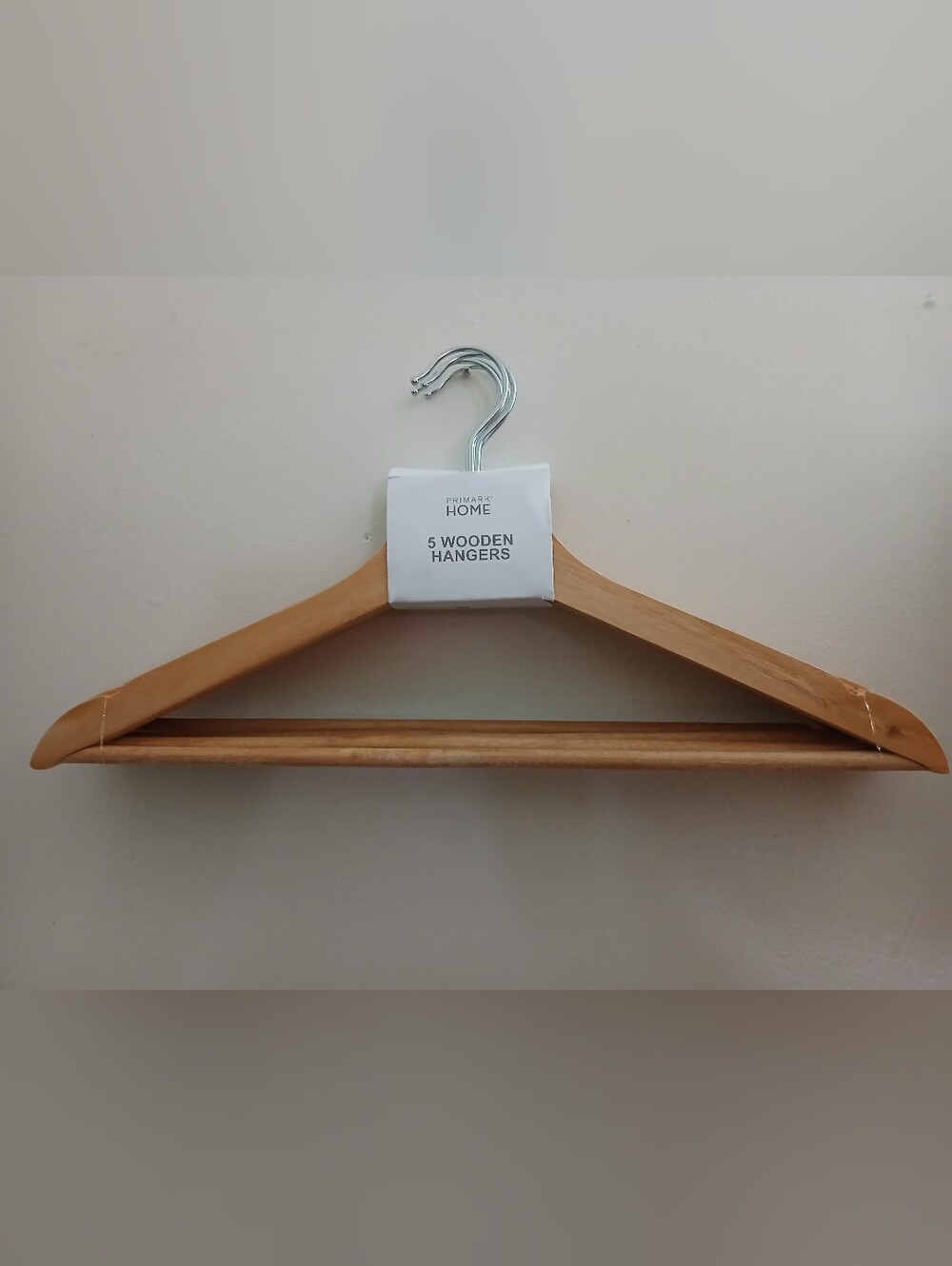 5 Wooden Clothes Hangers From Primark.  NWT.